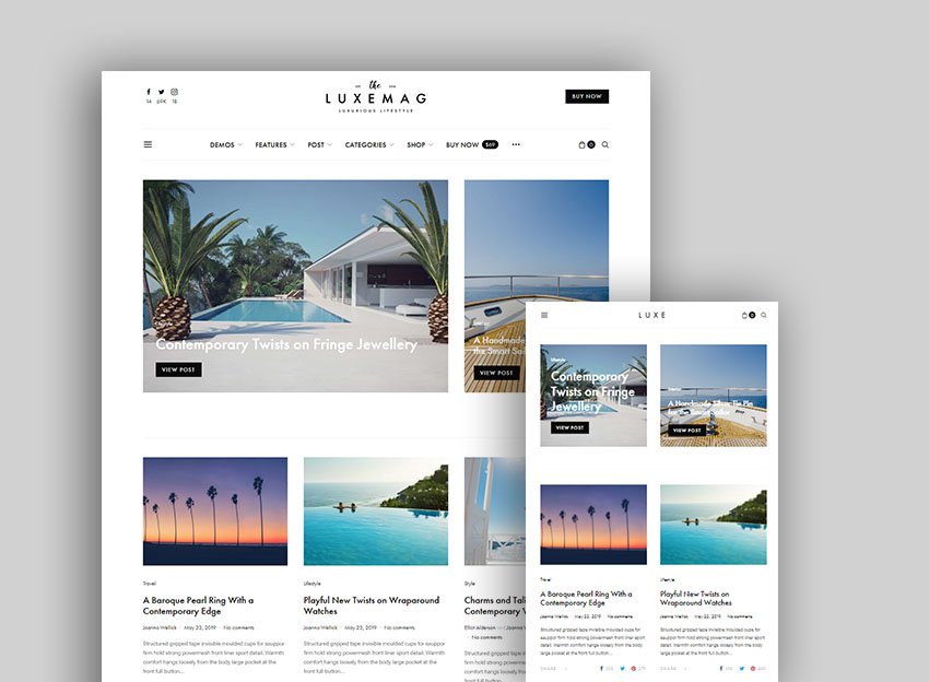 WordPress Themes for Blog Concept.